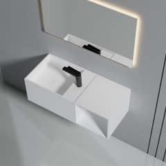 Hot Style Wholesale Wall-Mount Solid Surface Single Bathroom Sink XA-G34L