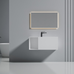 Popular Wholesale Designer Wall-Mount Solid Surface Single Bathroom Sink XA-G35R