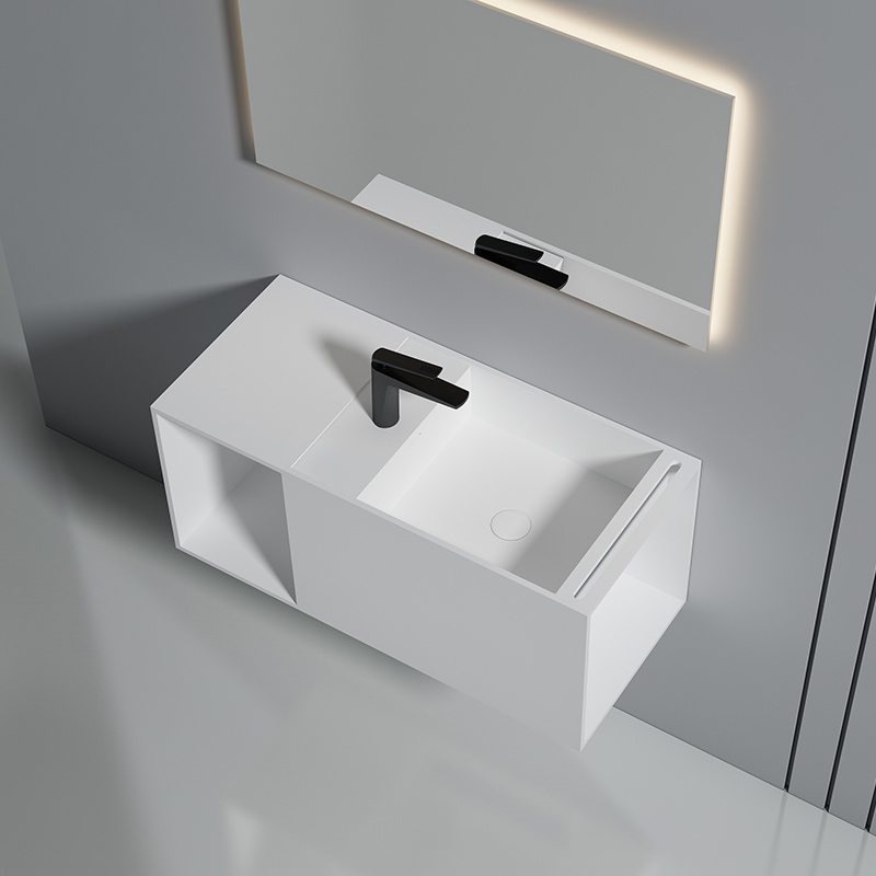 Popular Wholesale Designer Wall-Mount Solid Surface Single Bathroom Sink XA-G35R