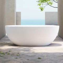 Hersteller: Ovale freistehende Badewanne aus Kunststein XA-8807