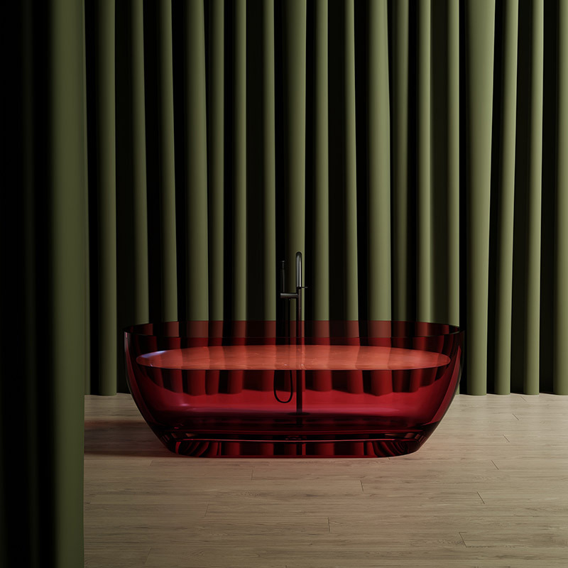 Hot Style Wholesale Freestanding Transparent Resin Bathtub TW-8501T
