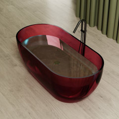 Hot Style Wholesale Freestanding Transparent Resin Bathtub TW-8501T