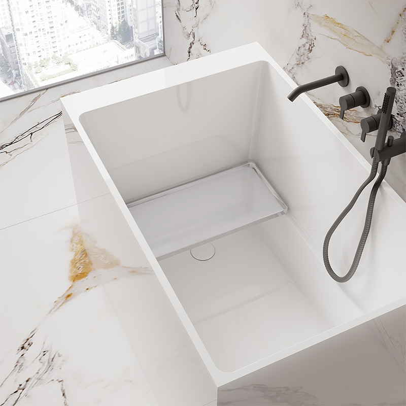 Popular Wholesale Designer Glossy White Acrylic Bathtub XA-156