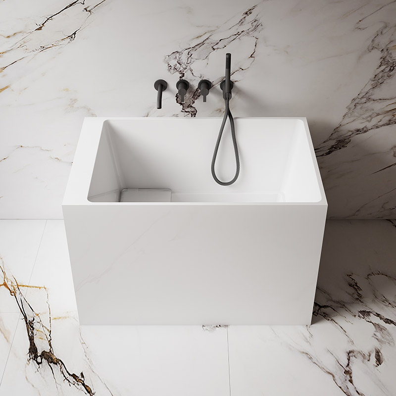 Beliebte Großhandelsdesigner-Badewanne aus glänzend weißem Acryl XA-156