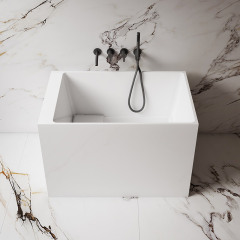 Beliebte Großhandelsdesigner-Badewanne aus glänzend weißem Acryl XA-156