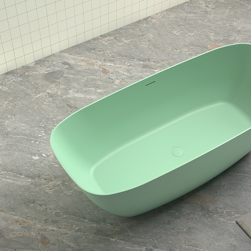 Werkseitige Qualitätssicherung, freistehende Badewanne mit fester Oberfläche XA-8508