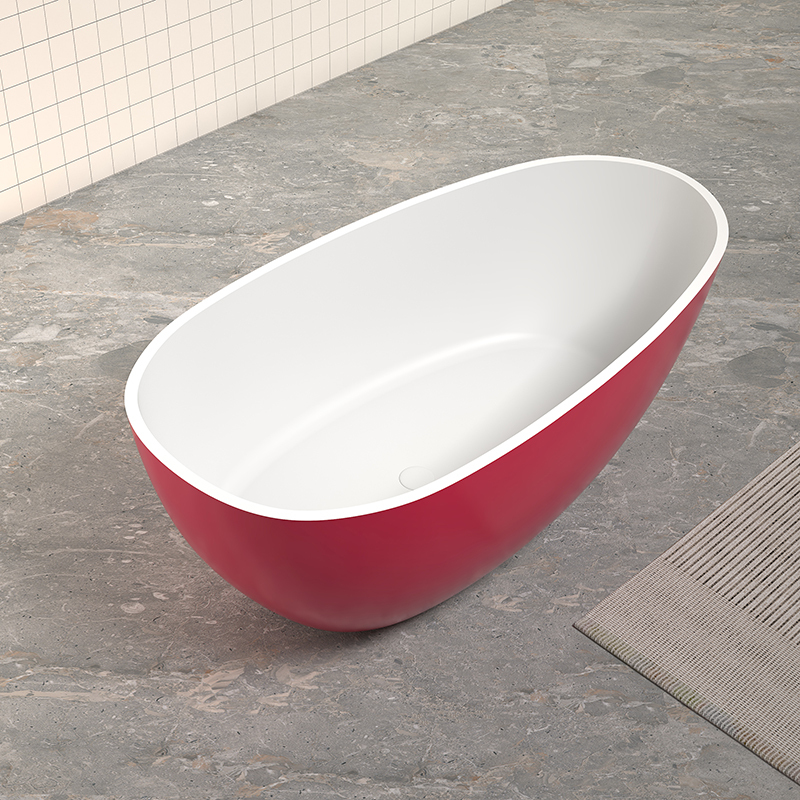 Factory Wholesale Freestanding Artificial Poly Stone Bathtub XA-8806