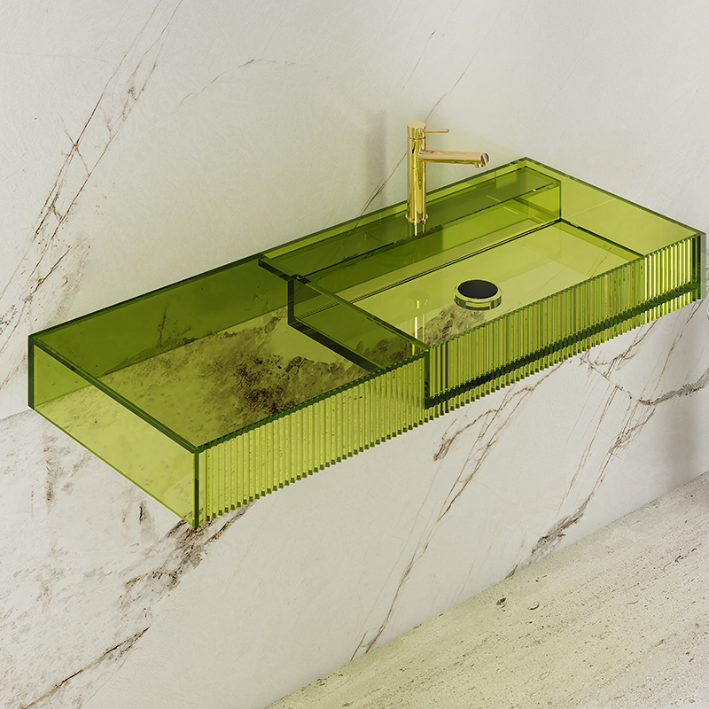 Hot Style Wholesale Transparent Fluted Wash Basin TW-G253T