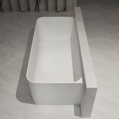 Werkseitige Qualitätssicherung, freistehende künstliche Badewanne mit fester Oberfläche TW-8506