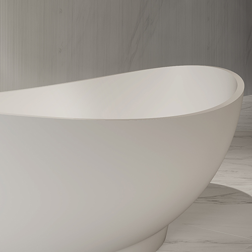 Exporter Moon-Shaped Freestanding Artificial Stone Bathtub XA-8805