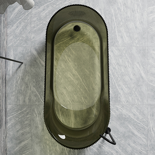 Luxurious Exporter Transparent Resin Freestanding Bathtub TW-8302T