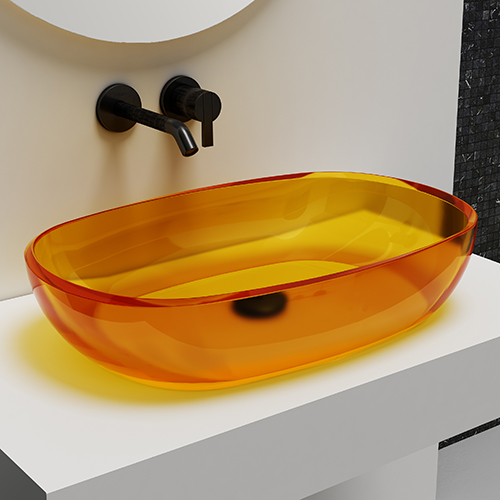 Popular Wholesale Designer Counter Top Transparent Wash Sink XA-A03T
