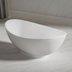 Exporter Moon-Shaped Freestanding Artificial Stone Bathtub XA-8805