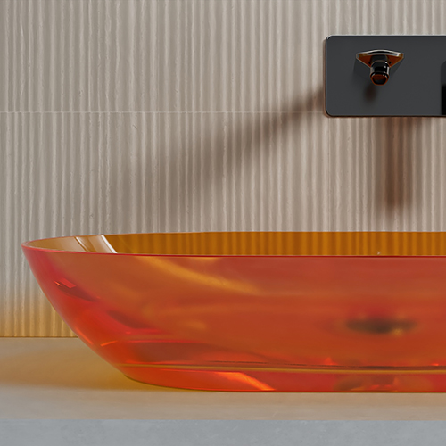 Beliebtes Großhandels-Designer-Waschbecken TW-A01T mit transparentem Aufsatz