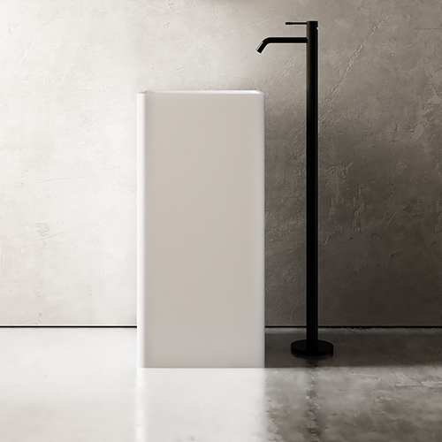 Wholesale Fashion Freestanding Stone Resin Pedestal Bathroom Wash Basin XA-Z20