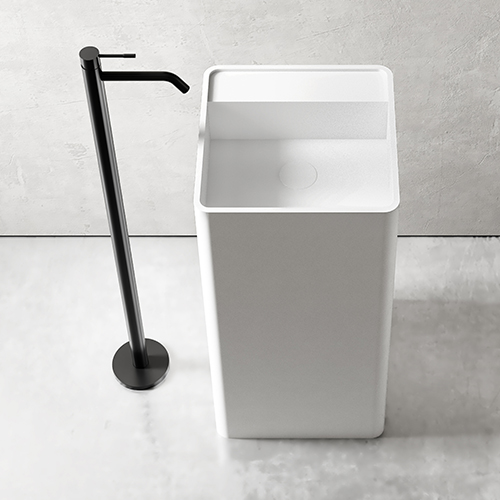 Hot Style Wholesale Freestanding Stone Resin Pedestal Bathroom Wash Basin XA-Z21