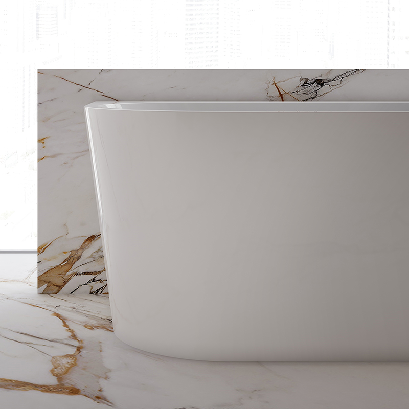 China Wholesale Factory Freestanding Corner Glossy White Acrylic Bathtub XA-193