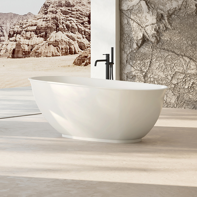 Qualität Großhandel Einzigartiges Design Ovale freistehende Acrylbadewanne TW-7651