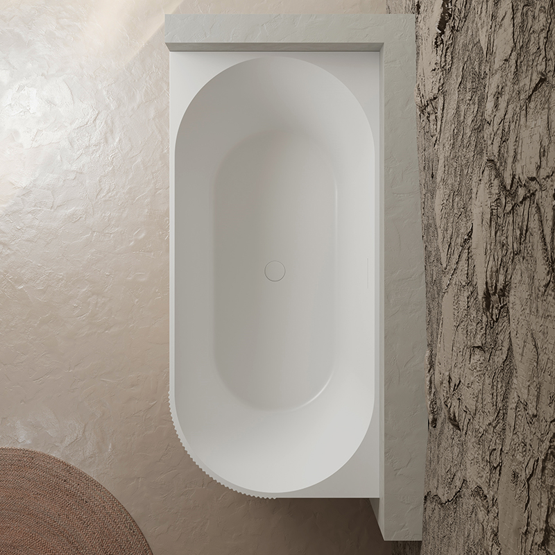 Beliebte Großhandelsdesigner-freistehende geriffelte Acrylbadewanne XY-6003L