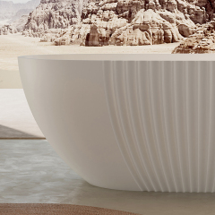 Quality Wholesale Unique Design Freestanding Fluted Acrylic Bathtub XY-5007