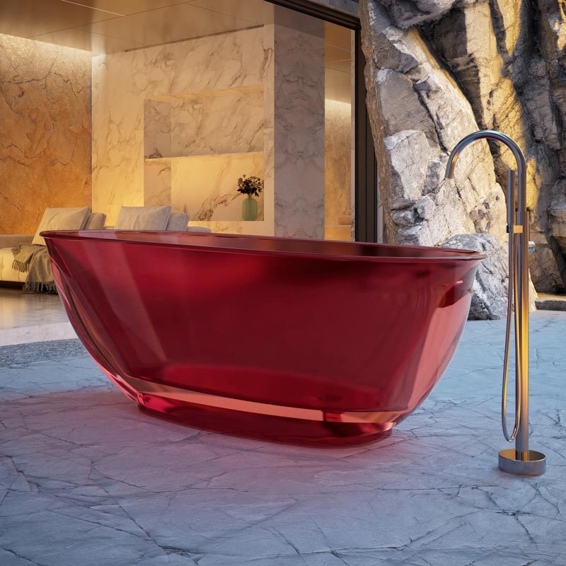 Qualität Großhandel Einzigartiges Design Ovale freistehende transparente Badewanne TW-8651T