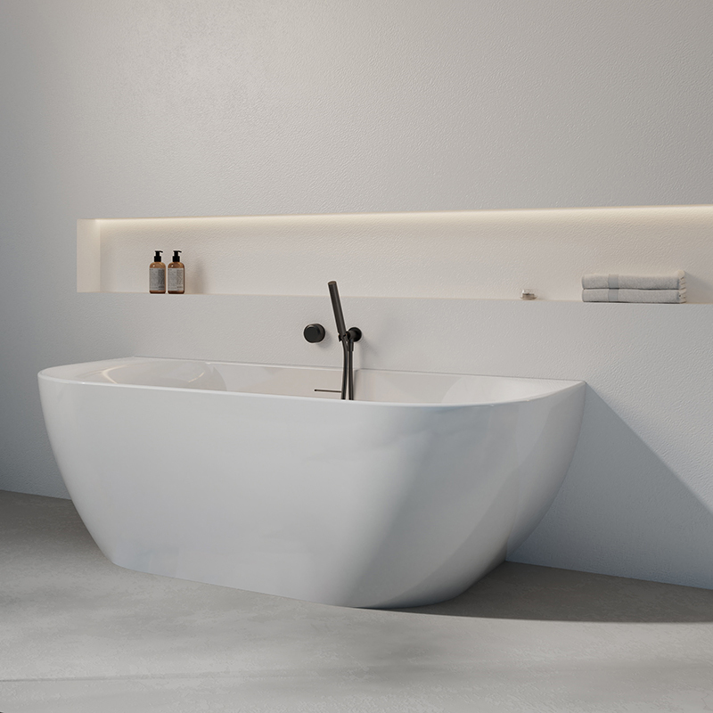 Hot Style Wholesale Freestanding Back To Wall Acrylic Bathtub XY-1006