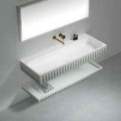 Factory Directory Wholesale Solid Surface Wall Hung Wash Basin TW-GS815-1
