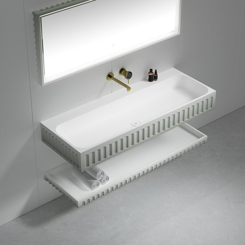 Factory Directory Wholesale Solid Surface Wall Hung Wash Basin TW-GS815-1