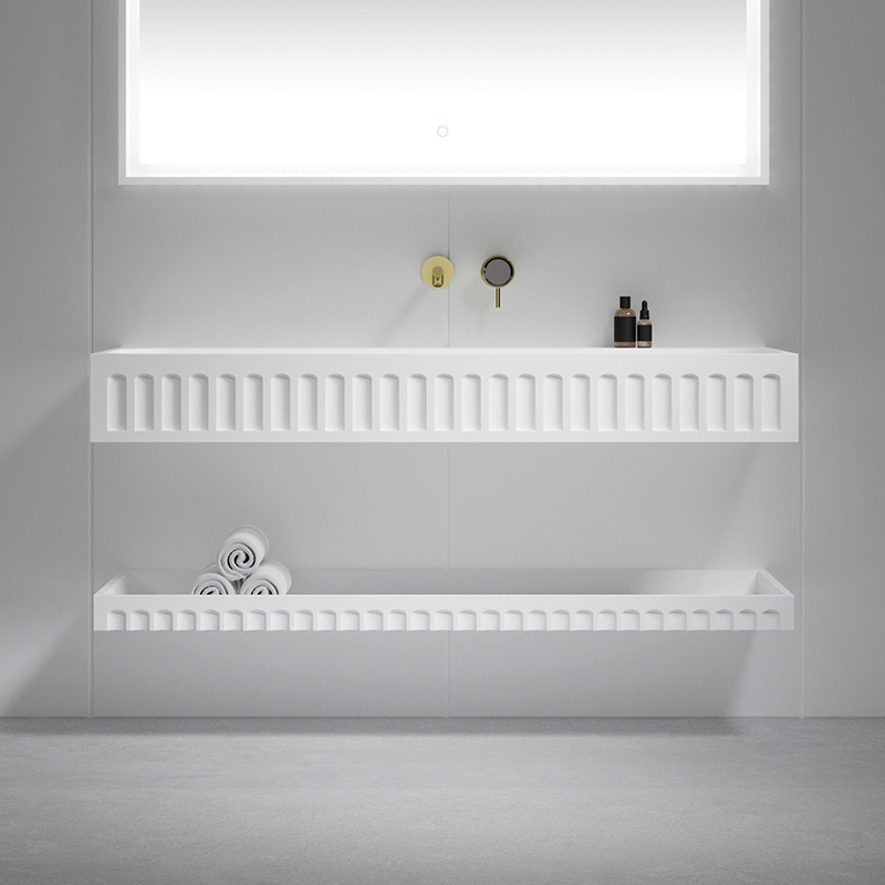 Factory Directory Wholesale Solid Surface Wall Hung Wash Basin TW-GS815-1