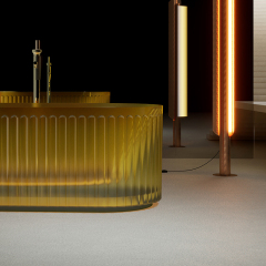 Wholesale Fashion Fluted Freestanding Transparent Bathtub TW-8111T
