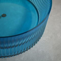Factory Customized Round Fluted Transparent Bathtub TW-8119T