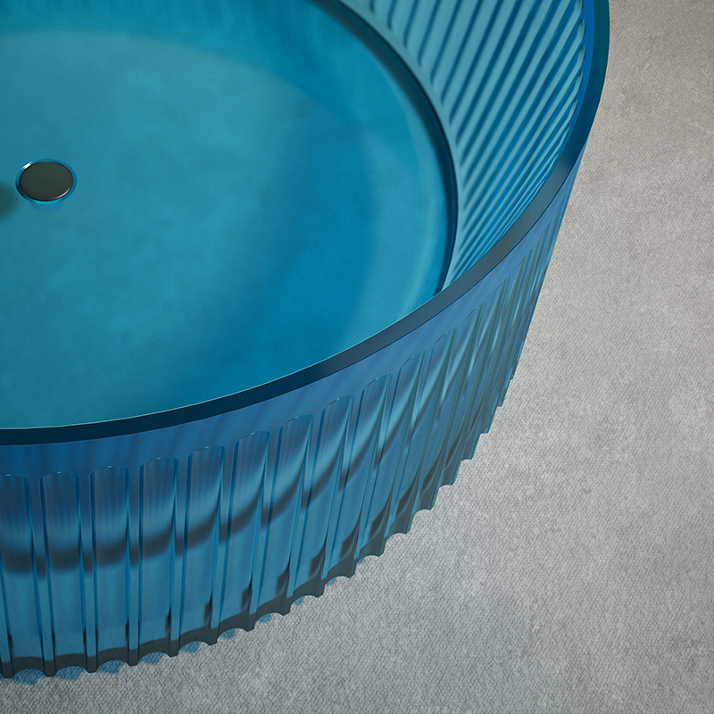 Factory Customized Round Fluted Transparent Bathtub TW-8119T