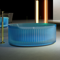 Factory Customized Round Fluted Transparent Bathtub TW-8119T