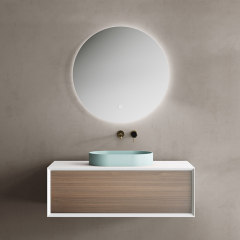 China Wholesale Factory Single Counter Top Sink Wall Mounted Hanging Bathroom Vanity Cabinet TW-2201