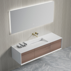 China Wholesale Factory Single Under Counter Sink Floating Bathroom Vanity Cabinet TW-2507