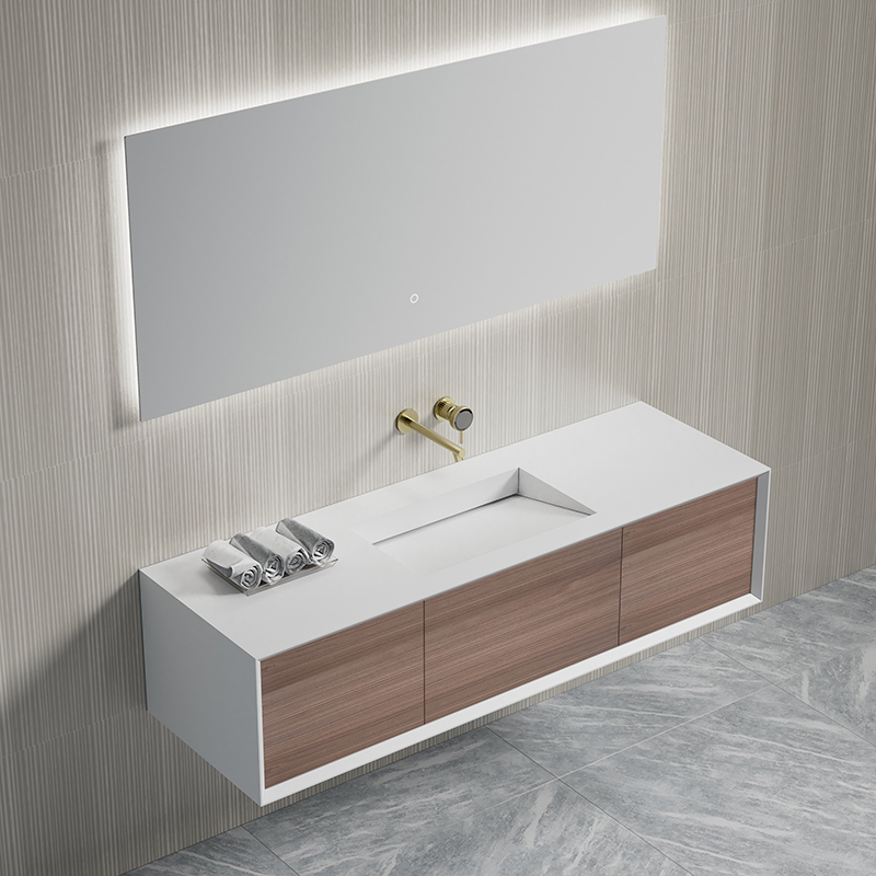 China Wholesale Factory Single Under Counter Sink Floating Bathroom Vanity Cabinet TW-2507