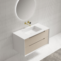 Beliebter Designer-Einzel-Unterbauwaschtisch im Großhandel, schwimmender Badezimmer-Waschtischschrank TW-2801