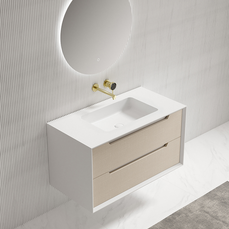 Beliebter Designer-Einzel-Unterbauwaschtisch im Großhandel, schwimmender Badezimmer-Waschtischschrank TW-2801