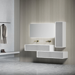 Wholesale Fashion Double Sinks Wall Mounted Bathroom Vanity Unit TW-2520
