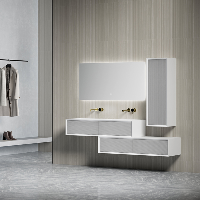 Wholesale Fashion Double Sinks Wall Mounted Bathroom Vanity Unit TW-2520