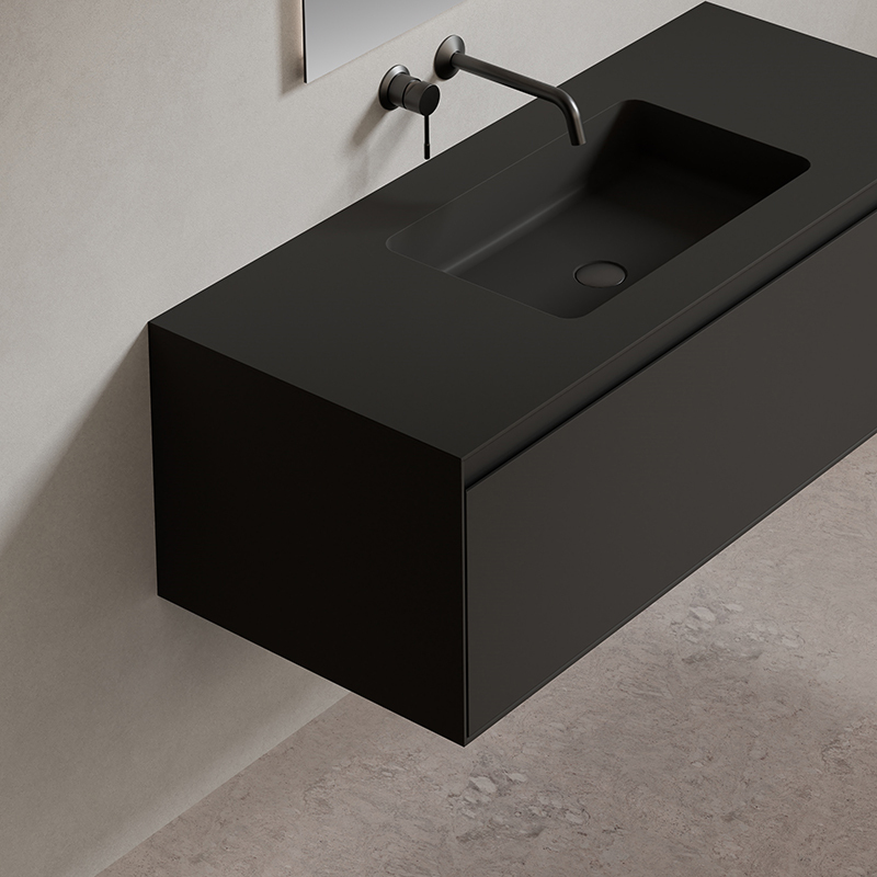 China Wholesale Factory Single Sink Wall Hung Bathroom Vanity Set XV-5981