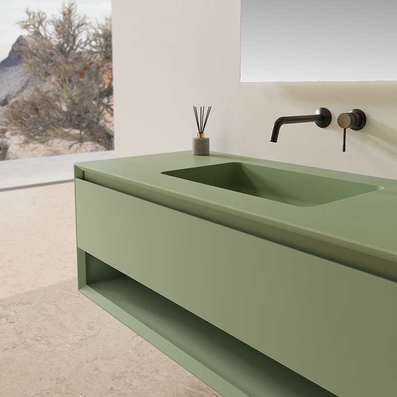 Popular Wholesale Designer Wall Hung Bathroom Vanity Set With Undercounter Sink XV-5980