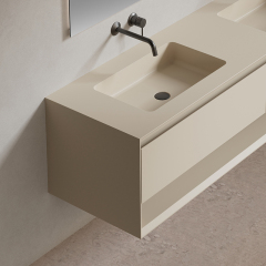 Factory Customized Floating Bathroom Vanity Unit Doble Undercounter SinkXV-5990