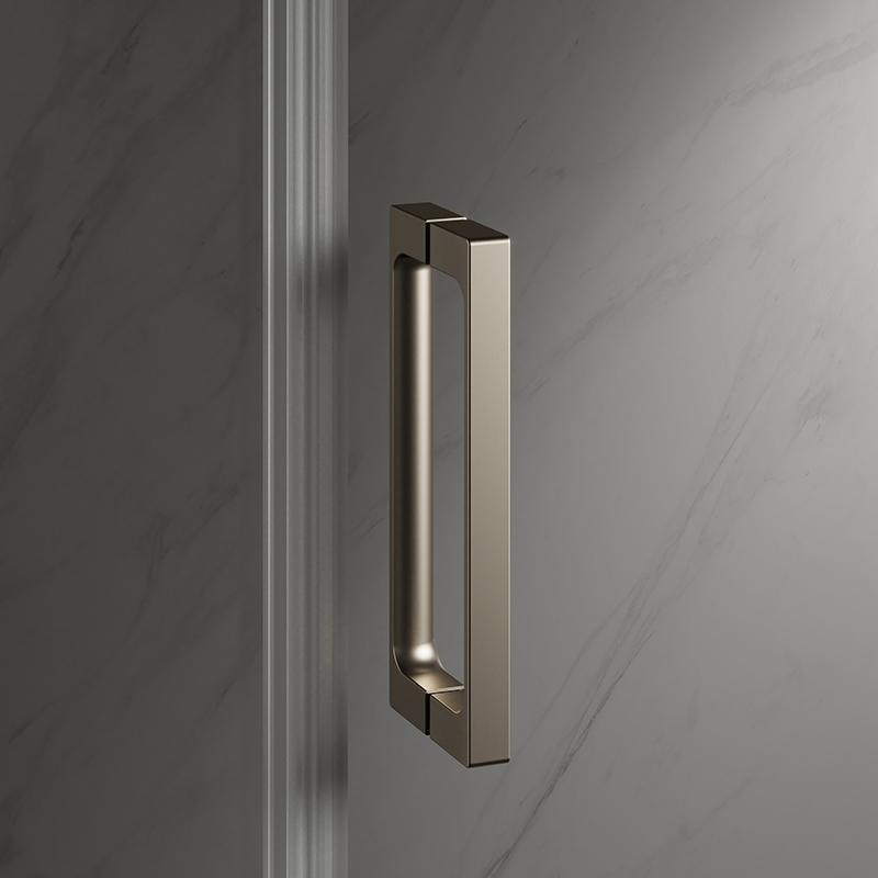 Factory Supply Quality Assurance Sliding Corner Shower Enclosure in Sandblasted Gold TW06-L-31