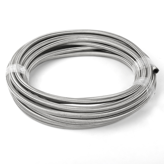 Universal AN4/6/8/10/12 Fuel Hose Oil Gas Cooler Hose Line Pipe Tube Nylon Stainless Steel Braided Inside CPE Rubber 1M/3M