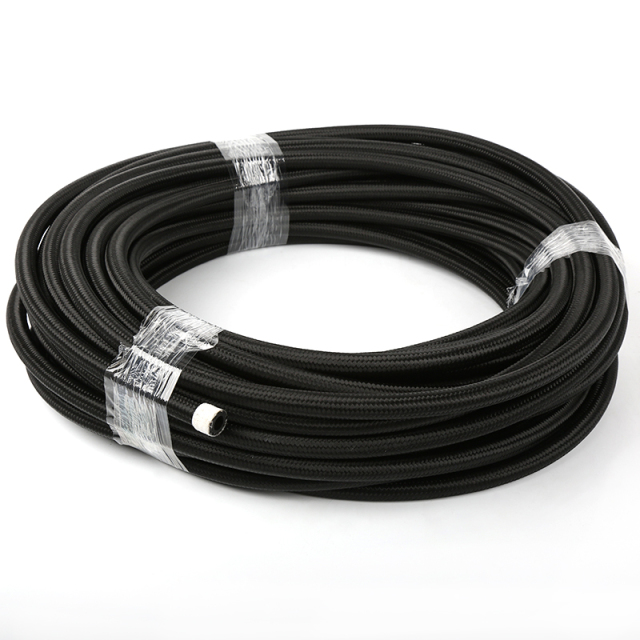 Universal AN4/6/8/10/12 Fuel Hose Oil Gas Cooler Hose Line Pipe Tube Nylon Stainless Steel Braided Inside CPE Rubber 1M/3M