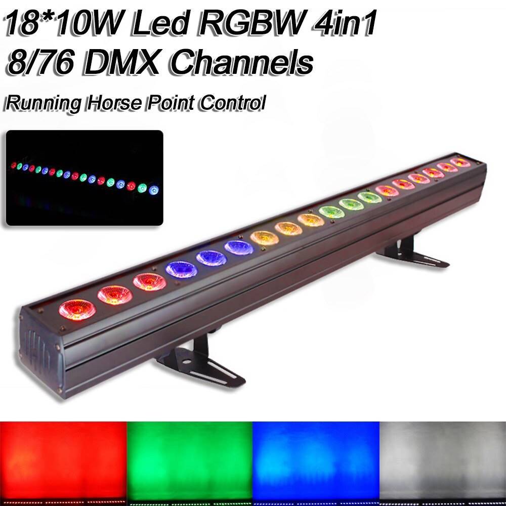 YUER™️ LED Wall Wash Light 18X10W RGBW 4in1/18X15W RGBWA 5in1/18x18W RGBWA+UV 6in1 Stage Lighting Running Horse Point Control DMX512 Good Effect Disco DJ Party Equipmen
