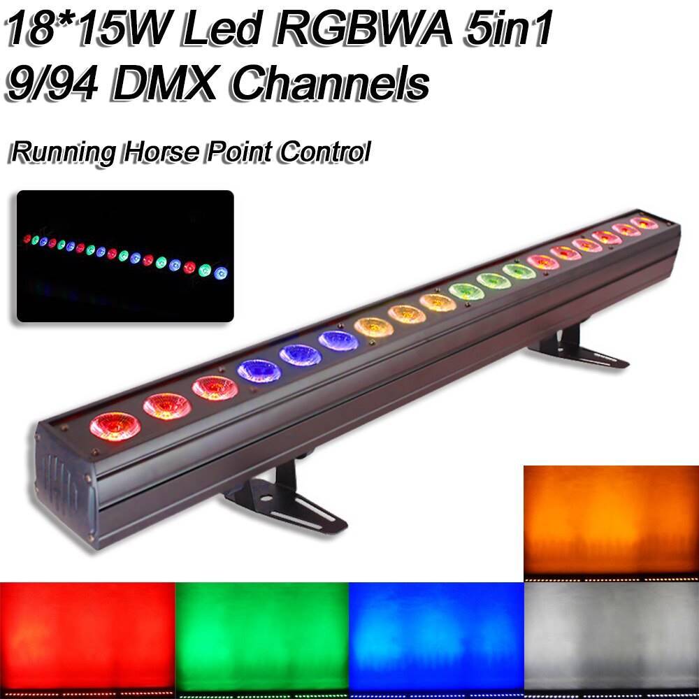 YUER™️ LED Wall Wash Light 18X10W RGBW 4in1/18X15W RGBWA 5in1/18x18W RGBWA+UV 6in1 Stage Lighting Running Horse Point Control DMX512 Good Effect Disco DJ Party Equipmen