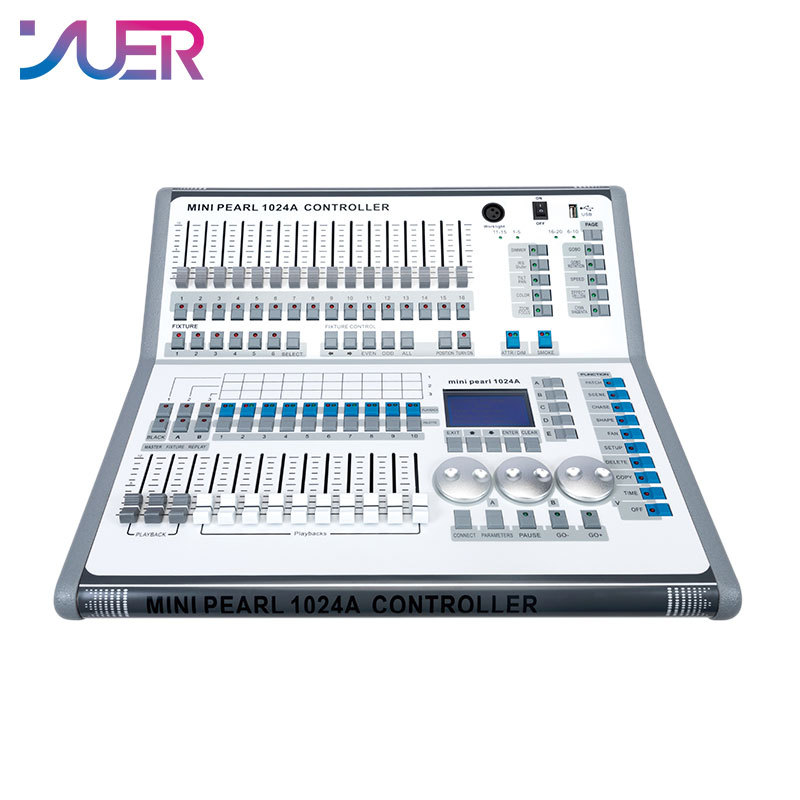 YUER Professional Stage Controller DMX Mini Pearl 1024A Controller Lighting DMX512 Controller for DJ Wedding Bar Stage Lighting