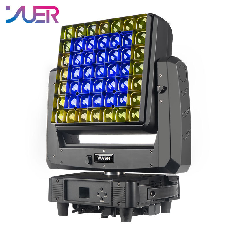 YUER New 49X20W RGBW LED Matrix Zoom Wall Wash Moving Head light DMX512 DJ Disco Party Club Show Professional Stage Effect Lights